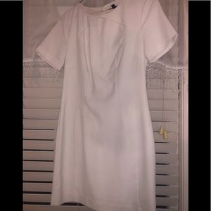 White shift dress